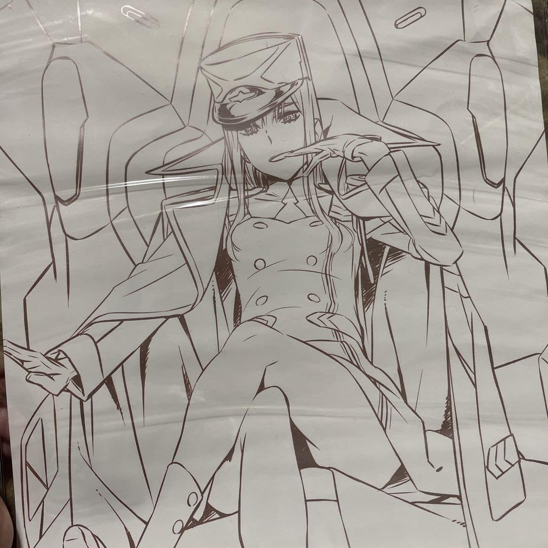 Amazon.co.jp: 線画A3ポスター ゼロツー ダーリンインザフラン